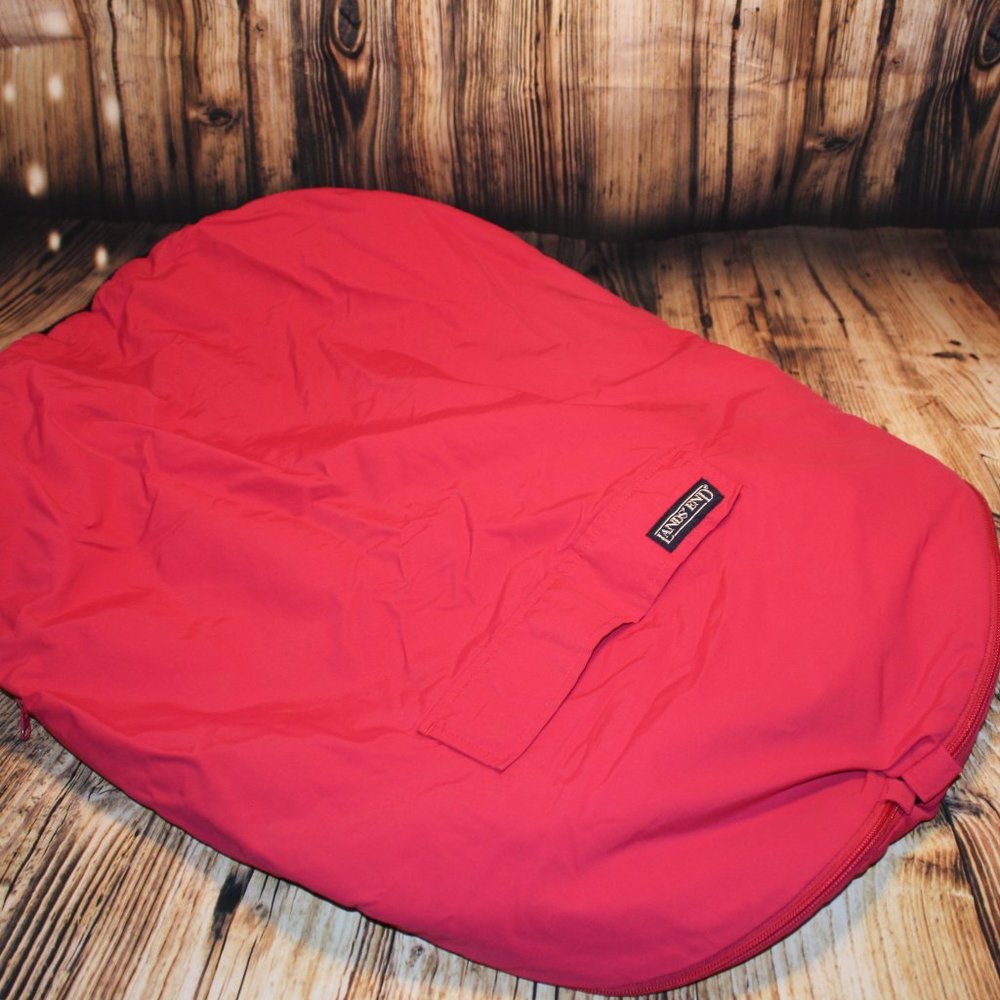 Pink/Navy Lands' End Infant Carseat Blanket